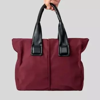 Простая сумка-тоут в стиле Commuter, водонепроницаемая нейлоновая сумка-тоут большой вместимости, женская сумка через плечо красный