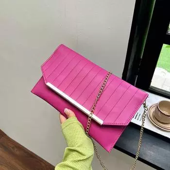 Простая сумка в клетку, женская, 2024 года, новая модная сумка-клатч в иностранном стиле, сумка-мессенджер через плечо, конверт, маленькая квадратная сумка белый