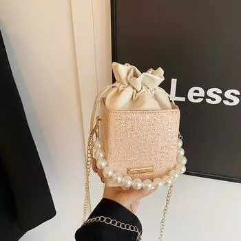 Простая сумка-ведро женская 2024 новый тренд мода иностранный стиль популярная сумка простая повседневная сумка через плечо чёрный