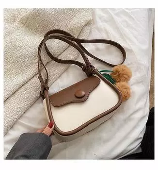 Простая сумка Женская сумка Иностранный стиль Сумка на плечо Темперамент Сумка-мессенджер Модная маленькая квадратная сумка белый