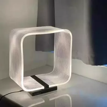 Простая светодиодная акриловая настольная лампа в скандинавском стиле для спальни, креативная гостиная, украшение для спальни, настольные лампы, небольшие ночные столики для общежития