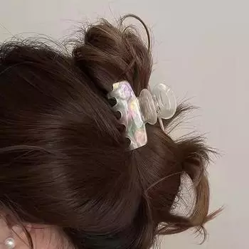 Простая темпераментная заколка для волос, заколка-краб, однотонный акриловый головной убор, заколка для волос, аксессуар для волос для женщин 01