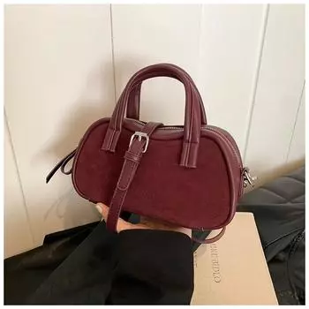 Простая текстура маленькая женская сумка 2024 года осень новая портативная сумка-подушка, сумка-мессенджер в ретро-стиле премиум-класса темно-коричневого