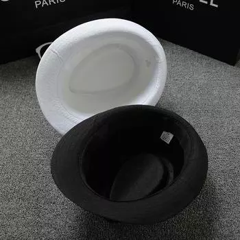 Простая ткань британского стиля для мужчин и женщин, нейтральный однотонный цвет, джазовая шляпа, панама для пары, шляпа от солнца, Иу (about 58cm) Adult