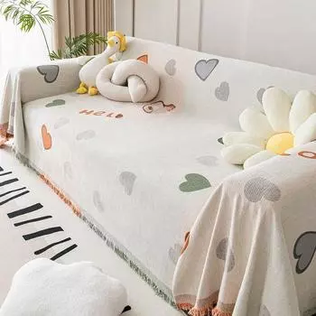 Простая ткань для чехлов на диван в скандинавском стиле, универсальные многофункциональные чехлы для диванов Four Seasons, нескользящие, устойчивые к пятнам и царапинам 180*130cm