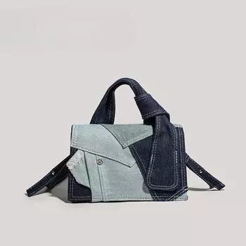 Простая тканевая маленькая квадратная сумка женская модная нишевая дизайнерская сумка Универсальная модная сумка через плечо на одно плечо