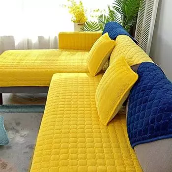Простая толстая подушка для дивана, пылезащитная, противоскользящая, чехол для дивана, украшение для гостиной, удобная зимняя наволочка, полотенце на спинку 70x70cm 1pcs
