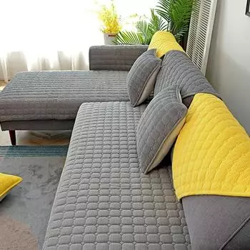 Простая толстая подушка для дивана, пылезащитный противоскользящий чехол для дивана, украшение для гостиной, удобная зимняя наволочка, полотенце для спинки 70x70
