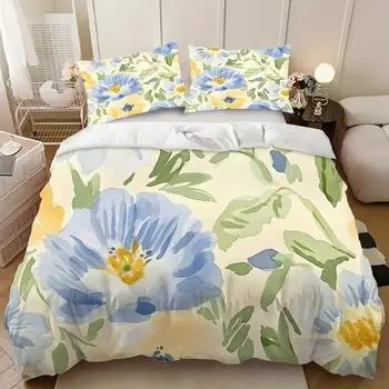 Простая трехкомпонентная 3D-печать/Постельное белье 135cm * 200cm (three-piece set)