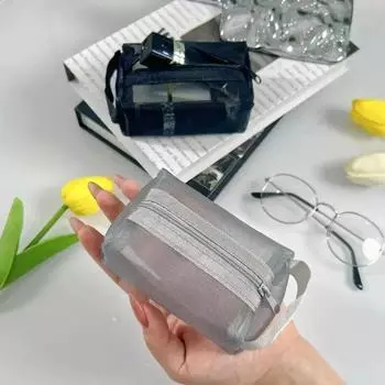 Простая трехмерная нейлоновая сетчатая сумка для хранения, большая вместительная сумка для ключей, губной помады, зарядное устройство для линии передачи данных, органайзер для наушников, сумка для карточек