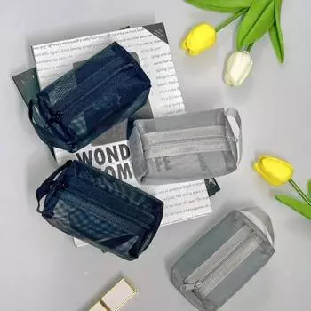 Простая трехмерная нейлоновая сетчатая сумка для хранения, большая вместительная сумка для ключей, губной помады, зарядное устройство для линии передачи данных, органайзер для наушников, сумка для карточек