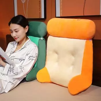 Простая треугольная подушка у кровати, подушка для сидения в офисе, подушка для сна у студента, подушка для сна, подушка для домашнего дивана, подушка 60x50cm 1.3kg розовый