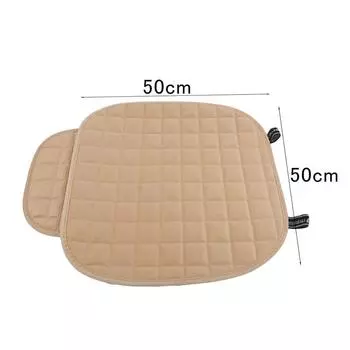 Простая удобная однотонная автомобильная передняя подушка Нескользящая дышащая автомобильная подушка One Size бежевый