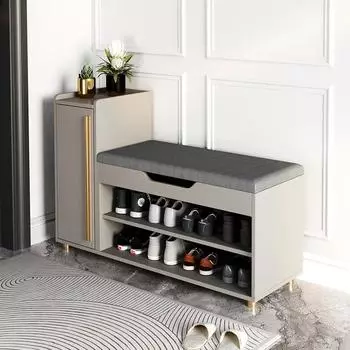 Простая удобная подставка для ног, табурет для пеленания обуви, шкаф для хранения обуви у входа в дом, скамья, интегрированная многофункциональная полка для обуви