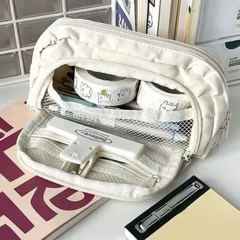 Простая универсальная сумка для ручек Pochacco, большая вместимость, милый многофункциональный пенал для студентов, мультяшная сумка для хранения канцелярских принадлежностей, подарки