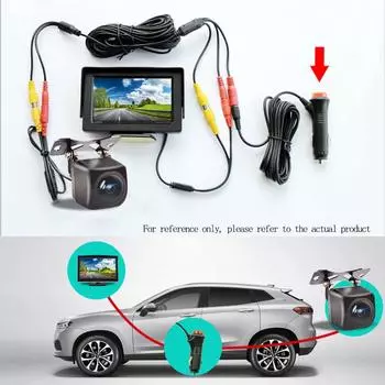Простая установка 4,3/5-дюймового автомобильного ЖК-монитора с камерой заднего вида для автомобиля, фургона, ночного видения, система парковки с видеозаписью заднего вида 12V