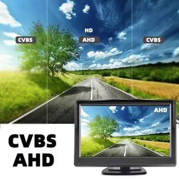 Простая установка 5-дюймового дисплея AHD HD монитора с изображением в обратном направлении и камерой заднего вида с ночным видением для парковочного комплекта автомобиля
