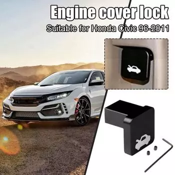 Простая установка автоматической ручки открывания капота, быстросъемный замок крышки двигателя, капот автомобиля серебряный