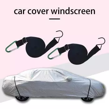 Простая установка, фиксирующий ремень автомобиля, экономия времени, ветроустойчивость, устойчивость к сильному ветру чёрный