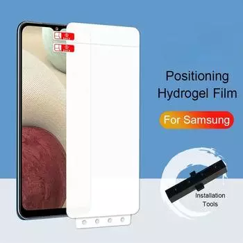 Простая установка гидрогелевой пленки для Samsung Galaxy S25 S24 S23 Ultra S22 S21 Plus Note 20 Ultra Full Cover Screen Protector S23