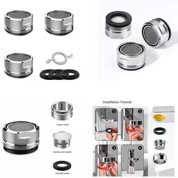 Простая установка, комплект насадок для экономящего воду смесителя, эффективный аэратор для смесителя для раковины, практичное решение для экономии воды