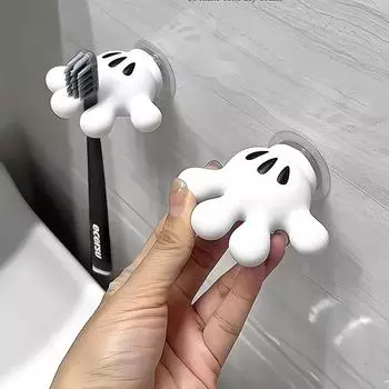 Простая в установке симпатичная настенная подставка для полотенец и зубных щеток в форме пальмы — идеально подходит для детских ванных комнат, идеально подходит для хранения вещей в семье из 4 человек 2PCS белый