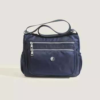 Простая вместительная сумка через плечо, водонепроницаемая повседневная сумка из ткани Оксфорд, вместительная сумка на одно плечо для матерей среднего и пожилого возраста синий