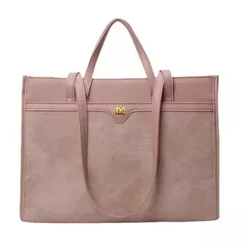 Простая вместительная сумка из высококачественной фактуры для женщин 2024 года, новая сумка через плечо для весенних и летних путешествий, универсальная сумка-тоут для поездок на работу розовый