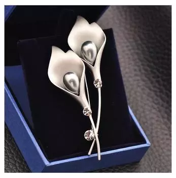 Простая высокая брошь в виде цветка «Холодный ветер», женская маленькая свежая брошь, практичная золотой