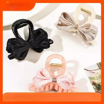 Простая заколка-бант для волос Женская заколка-зажим для затылка Темпераментная заколка-акула Аксессуары для волос