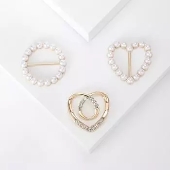 Простая жемчужина брошь Love High-End изящная булавка модный свитер пальто шаль корсаж комплект