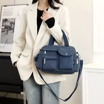 Простая женская сумка через плечо из холста, роскошная дизайнерская мода