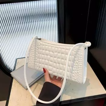 Простая женская сумка через плечо с характером, женская летняя новинка 2024 года, простая повседневная сумка через плечо, популярные женские сумки в этом году чёрный