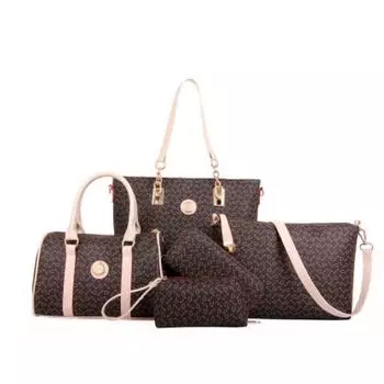 Простая женская сумка через плечо, сумка из пяти частей, роскошный дизайн, сумка через плечо, модная сумка, комбинация 5 package combinations темно-синий