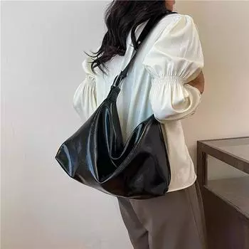 Простая женская сумка через плечо, водоизмещающая сумка, большая вместимость, одно плечо, нишевый дизайн, чувство старшего возраста, мода, новинка