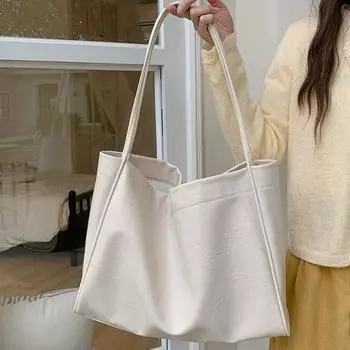 Простая женская сумка для отдыха, большая вместимость, модная ленивая сумка-тоут для поездок на работу, сумка через плечо Niche бежевый