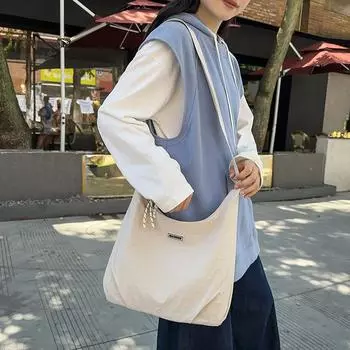 Простая женская сумка для поездок на работу, легкая сумка через плечо, большая вместимость, сумка-мессенджер, повседневная модная студенческая сумка жёлтый