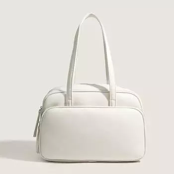 Простая женская сумка для поездок на работу, большая вместительная сумка для компьютера, все с иностранной сумкой, сумка на одно плечо под мышкой белый