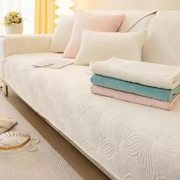 Простая зимняя стильная диванная подушка, однотонная короткая плюшевая подушка для гостиной, Нескользящая подушка на спинку дивана, полотенце, зимнее теплое 70*70cm