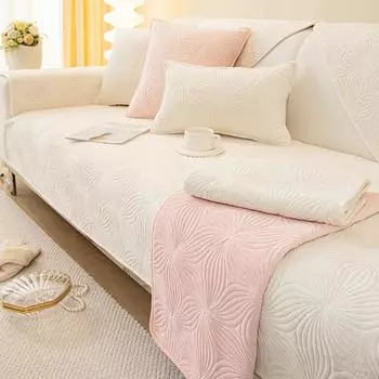 Простая зимняя стильная диванная подушка, однотонная короткая плюшевая подушка для гостиной, Нескользящая подушка на спинку дивана, полотенце, зимнее теплое 70*70cm