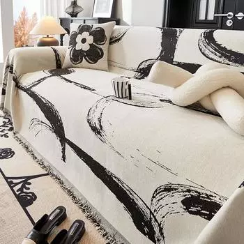 Простое и легкое роскошное синельное полотенце для дивана, универсальный универсальный универсальный чехол для дивана, нескользящий, теплый, не царапается 180*130cm