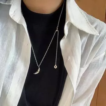 Простое и милое ожерелье в виде круассана и пончика, женская легкая роскошная элегантная модная темпераментная универсальная цепочка на шею, цепочка на свитер