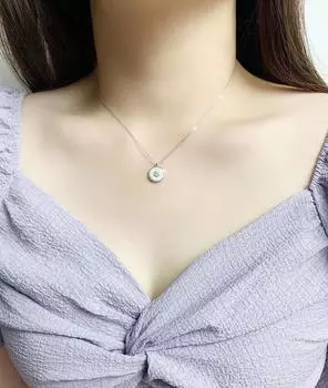 Простое и универсальное круглое геометрическое ожерелье для женщин, нишевый дизайн, корейская цепочка на ключицу