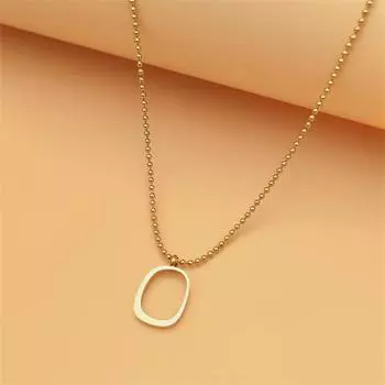 Простое и универсальное квадратное ожерелье из нержавеющей стали, дизайн цепочки свитера для женщин золотой