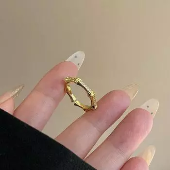 Простое индивидуальное бамбуковое кольцо женское модное дизайнерское кольцо ювелирные изделия подарки