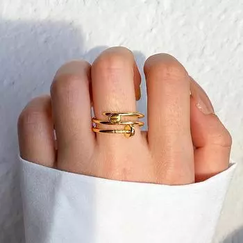 Простое индивидуальное ювелирное изделие, регулируемое открывающееся кольцо для женщин, кольца золотого цвета в форме ногтей, модный подарок золотой
