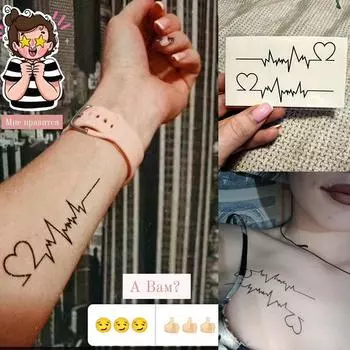 Простое Искусство Мода Девушки Боди-Арт Татуировки Здоровье Женщины Личность Временные 1 Sheet