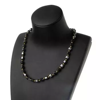 Простое классическое энергетическое исцеляющее ожерелье из бисера с магнитным гематитом для мужчин и женщин, ювелирные изделия