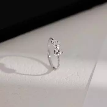 Простое кольцо-бантик женственность ниша инсы милое открывающееся регулируемое кольцо на указательный палец осень и зима