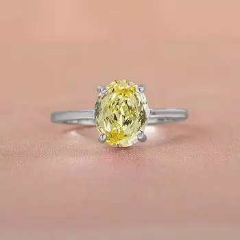 Простое кольцо Cellacity из стерлингового серебра 925 пробы для очаровательной леди с 8*10 мм желтым розовым топазом, драгоценными камнями, подарок для свадебной вечеринки 7 светло-желтого